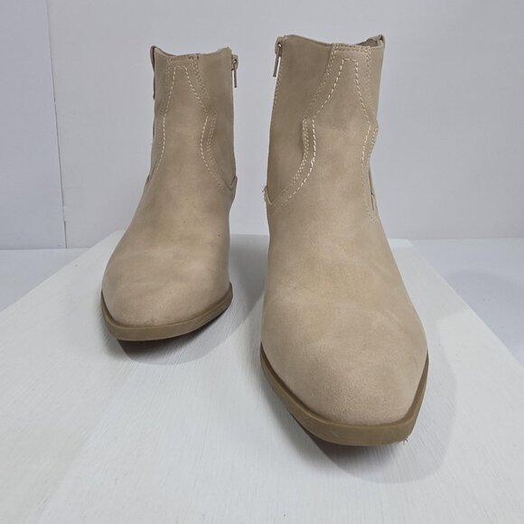 Dv Dolce Vita Boots Womens Size 9 Beige Perdue Ankle Western Booties - Picture 3 of 11